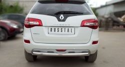 Одинарная защита заднего бампера из трубы диаметром 76 мм (рестайлинг) SLITKOFF Renault Koleos Phase 1 (2007-2011)