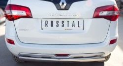 18 549 р. Защита заднего бампера (Ø75x42 мм, нержавейка) Russtal  Renault Koleos ( 1) (2007-2016) Phase 1, Phase 2, Phase 3  с доставкой в г. Кемерово. Увеличить фотографию 2