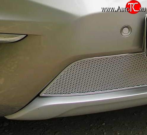 2 079 р. Сетка в бампер Autofamily (10 мм.) Renault Koleos 1 Phase 2 (2011-2013) (Хром)  с доставкой в г. Кемерово