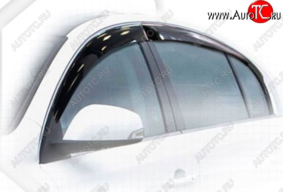2 199 р. Дефлектора окон CA-Plastiс  Renault Latitude (2010-2018) (Classic полупрозрачный, Без хром.молдинга)  с доставкой в г. Кемерово