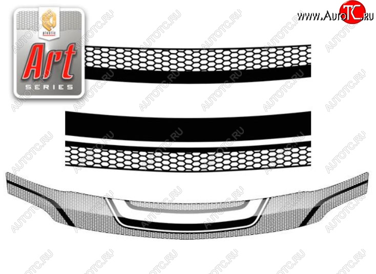 2 399 р. Дефлектор капота CA-Plastiс  Renault Logan  1 (2004-2010) дорестайлинг (Серия Art черная)  с доставкой в г. Кемерово