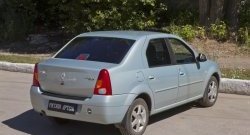 1 129 р. Защитная накладка на задний бампер RA Renault Logan 1 дорестайлинг (2004-2010)  с доставкой в г. Кемерово. Увеличить фотографию 2