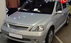 8 149 р. Передний бампер Street Renault Logan 1 дорестайлинг (2004-2010) (Неокрашенный)  с доставкой в г. Кемерово. Увеличить фотографию 3