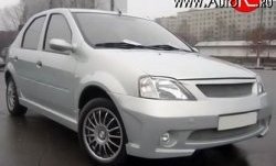 4 249 р. Пороги накладки Street Renault Logan 1 дорестайлинг (2004-2010) (Неокрашенные)  с доставкой в г. Кемерово. Увеличить фотографию 2