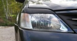 489 р. Реснички RA на фары Renault Logan 1 рестайлинг (2010-2016) (Неокрашенные)  с доставкой в г. Кемерово. Увеличить фотографию 3