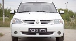 2 099 р. Защитная сетка решетки переднего бампера РА  Renault Logan  1 (2004-2010) дорестайлинг  с доставкой в г. Кемерово. Увеличить фотографию 2