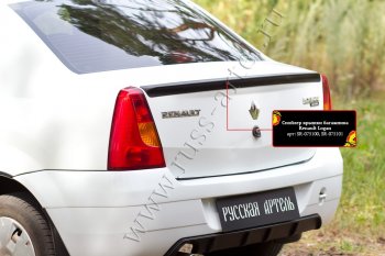 1 699 р. Лип спойлер RA  Renault Logan  1 (2004-2010) дорестайлинг (Неокрашенный)  с доставкой в г. Кемерово. Увеличить фотографию 3