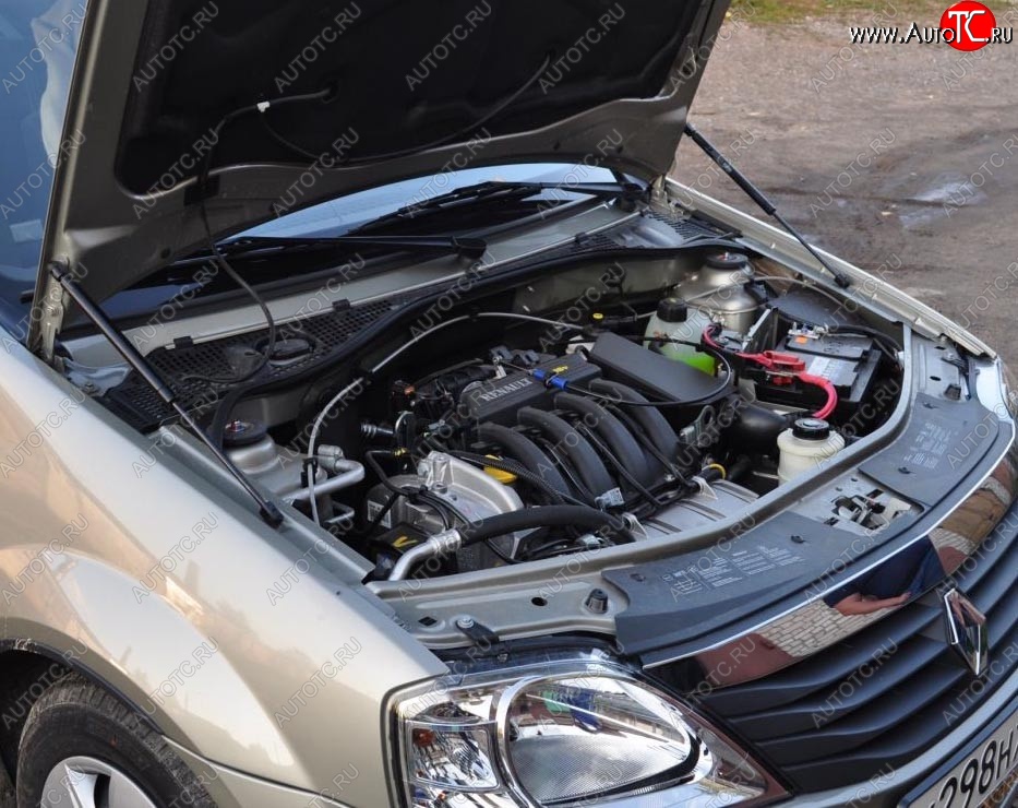 2 199 р. Газовые упоры капота Berkut Renault Logan 1 рестайлинг (2010-2016)  с доставкой в г. Кемерово