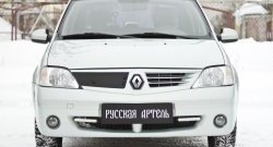 929 р. Зимняя заглушка решетки радиатора РА Renault Logan 1 дорестайлинг (2004-2010)  с доставкой в г. Кемерово. Увеличить фотографию 3
