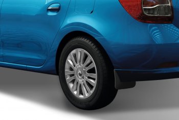 4 799 р. Брызговики задние (установка без подкрылок) Frosch Renault Logan 1 дорестайлинг (2004-2010)  с доставкой в г. Кемерово. Увеличить фотографию 2