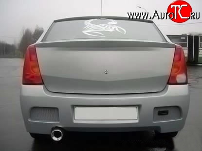 8 149 р. Задний бампер Street Renault Logan 1 дорестайлинг (2004-2010) (Неокрашенный)  с доставкой в г. Кемерово