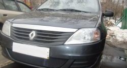1 229 р. Сетка на бампер Russtal (черная) Renault Logan 1 рестайлинг (2010-2016)  с доставкой в г. Кемерово. Увеличить фотографию 2