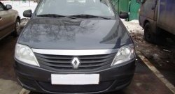 1 229 р. Сетка на бампер Russtal (черная) Renault Logan 1 рестайлинг (2010-2016)  с доставкой в г. Кемерово. Увеличить фотографию 3