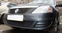 1 229 р. Сетка на бампер Russtal (черная) Renault Logan 1 рестайлинг (2010-2016)  с доставкой в г. Кемерово. Увеличить фотографию 4