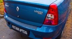 1 239 р. Защитная накладка на задний бампер RA Renault Logan 1 рестайлинг (2010-2016)  с доставкой в г. Кемерово. Увеличить фотографию 4