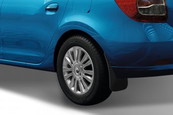 2 379 р. Брызговики Frosch optimum (установка c подкрылком) Renault Logan 1 дорестайлинг (2004-2010) (Задние)  с доставкой в г. Кемерово. Увеличить фотографию 2