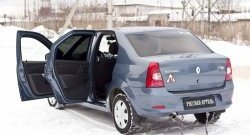 1 679 р. Накладки на порожки автомобиля RA  Renault Logan  1 (2010-2016) рестайлинг (Комплект (4 шт.))  с доставкой в г. Кемерово. Увеличить фотографию 2