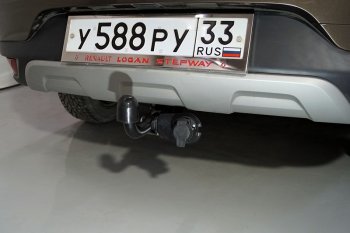 Фаркоп (тягово-сцепное устройство) TCC (Stepway) Renault Logan  2 (2018-2025) рестайлинг (Оцинкованный, шар A )