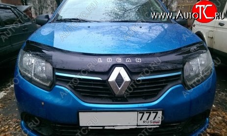 999 р. Дефлектор капота Russtal  Renault Logan  2 - Logan Stepway  с доставкой в г. Кемерово