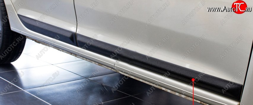 2 969 р. Молдинги дверей RA (комплект)  Renault Logan  2 (2014-2018) дорестайлинг (Поверхность глянец (под окраску), Неокрашенные)  с доставкой в г. Кемерово