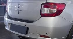 1 299 р. Накладка защитная на задний бампер RA Renault Logan 2 дорестайлинг (2014-2018)  с доставкой в г. Кемерово. Увеличить фотографию 2