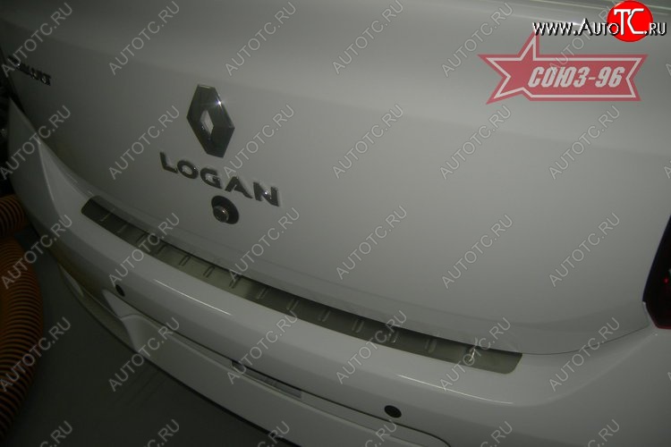 1 439 р. Накладка на задний бампер Souz-96 (штампованная) Renault Logan 2 дорестайлинг (2014-2018)  с доставкой в г. Кемерово