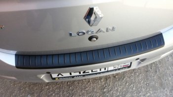 1 089 р. Накладка защитная на задний бампер Yuago Renault Logan 2 дорестайлинг (2014-2018)  с доставкой в г. Кемерово. Увеличить фотографию 2