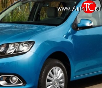 6 949 р. Переднее левое крыло (без отв. под повторитель) Стандартное Renault Sandero (B8) дорестайлинг (2014-2018) (Окрашенное)  с доставкой в г. Кемерово