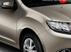 Переднее правое крыло (без отв. под повторитель) Стандартное Renault Logan 2 дорестайлинг (2014-2018) (Окрашенное)
