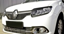 699 р. Реснички на фары RA Renault Logan 2 дорестайлинг (2014-2018) (Неокрашенные)  с доставкой в г. Кемерово. Увеличить фотографию 4