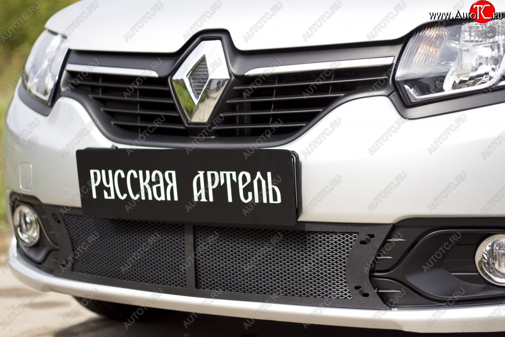 2 469 р. Защитная сетка в нижнюю часть бампера RA  Renault Logan  2 (2014-2018) дорестайлинг  с доставкой в г. Кемерово