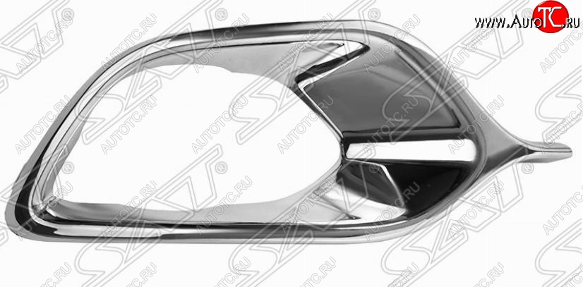 789 р. Правая хромированная вставка в рамку противотуманной фары SAT Renault Logan 2 дорестайлинг (2014-2018)  с доставкой в г. Кемерово