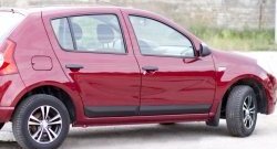 Молдинги дверей RA (Stepway, широкие, комплект) Renault Sandero Stepway (BS) (2010-2014) (Поверхность шагрень)