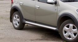 Молдинги дверей RA (узкие, комплект) Renault Sandero (BS) (2009-2014) (Поверхность шагрень)
