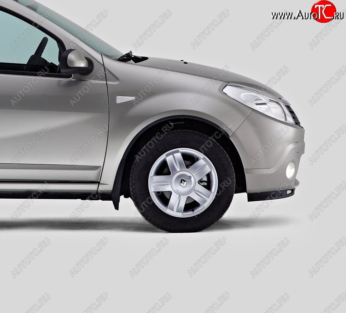 7 549 р. Переднее правое крыло (с отв. под повторитель) Стандартное Renault Sandero (BS) (2009-2014) (Окрашенное новое)  с доставкой в г. Кемерово