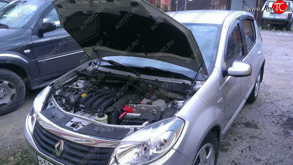 2 049 р. Упор капота Russtal Renault Sandero Stepway (BS) (2010-2014)  с доставкой в г. Кемерово