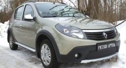 1 299 р. Зимняя заглушка решетки переднего бампера РА  Renault Sandero Stepway  (BS) (2010-2014)  с доставкой в г. Кемерово. Увеличить фотографию 3