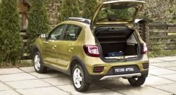 1 589 р. Защитная накладка на задний бампер Stepway RA  Renault Sandero Stepway  (B8) (2014-2018) дорестайлинг  с доставкой в г. Кемерово. Увеличить фотографию 4