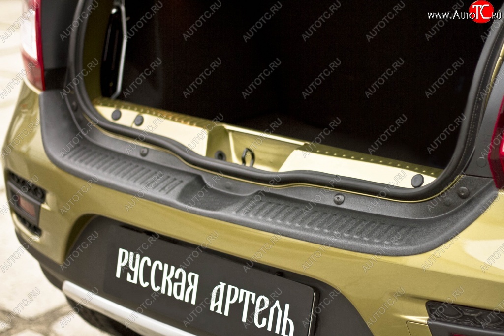 1 589 р. Защитная накладка на задний бампер Stepway RA  Renault Sandero Stepway  (B8) (2014-2018) дорестайлинг  с доставкой в г. Кемерово