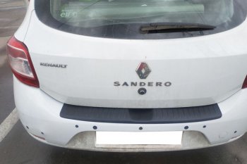 499 р. Защитная накладка заднего бампера Тюн-Авто  Renault Sandero Stepway  (B8) (2014-2018) дорестайлинг  с доставкой в г. Кемерово. Увеличить фотографию 4