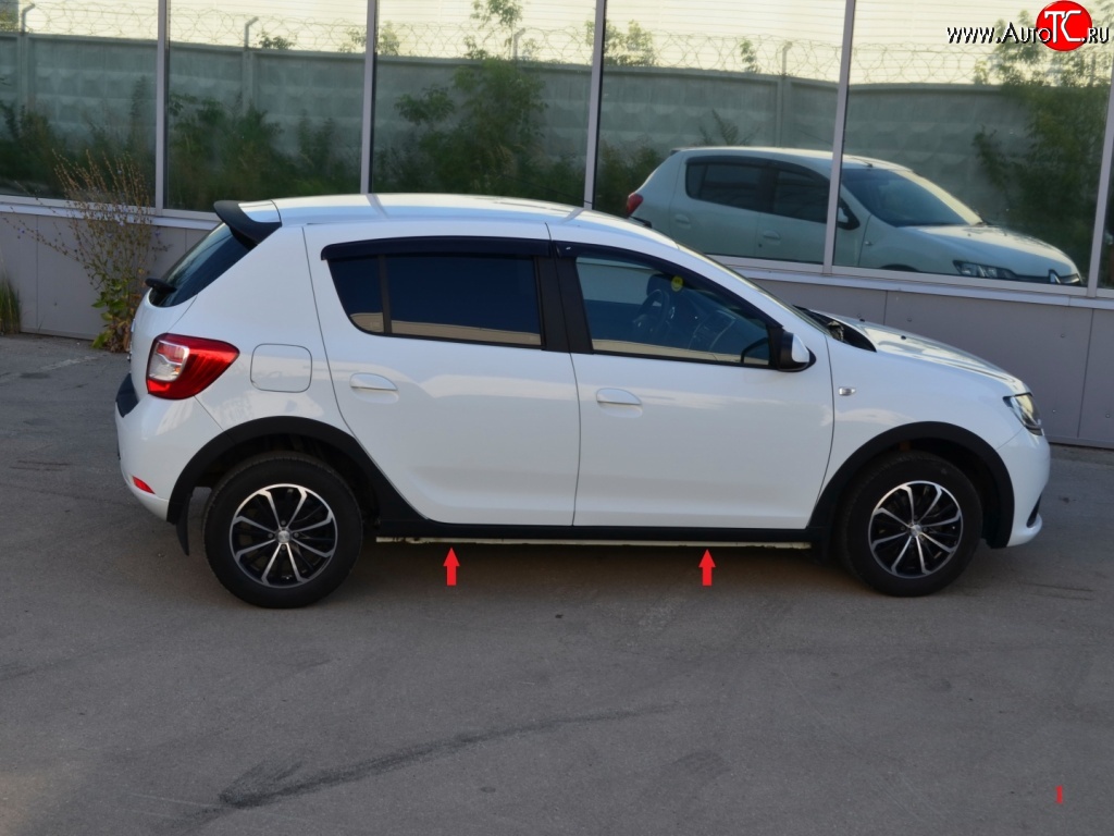 2 849 р. Комплект порогов KART RS NEW Renault Sandero (B8) дорестайлинг (2014-2018) (Неокрашенные)  с доставкой в г. Кемерово