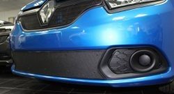 1 469 р. Сетка в решетку радиатора Russtal Renault Sandero (B8) дорестайлинг (2014-2018) (черная)  с доставкой в г. Кемерово. Увеличить фотографию 4