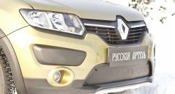 1 329 р. Зимняя заглушка решетки переднего бампера Stepway РА  Renault Sandero Stepway  (B8) (2014-2018) дорестайлинг  с доставкой в г. Кемерово. Увеличить фотографию 3