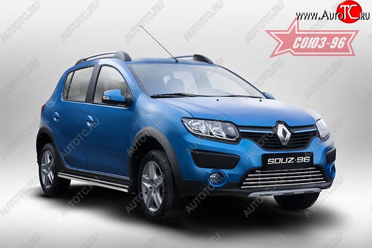 6 569 р. Декоративный элемент воздухозаборника Souz-96 Stepway (d16)  Renault Sandero Stepway  (B8) (2014-2018) дорестайлинг  с доставкой в г. Кемерово
