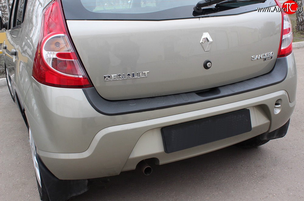 1 399 р. Накладка защитная на задний бампер RA  Renault Sandero Stepway  (BS) (2010-2014)  с доставкой в г. Кемерово