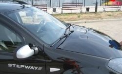 3 099 р. Обтекатель дворников Kart на автомобиль Renault Sandero (BS) (2009-2014) (Неокрашенное)  с доставкой в г. Кемерово. Увеличить фотографию 3