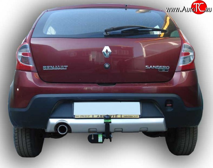 24 999 р. Фаркоп (Stepway) Лидер Плюс  Renault Sandero Stepway  (BS) (2010-2014) (Без электропакета)  с доставкой в г. Кемерово