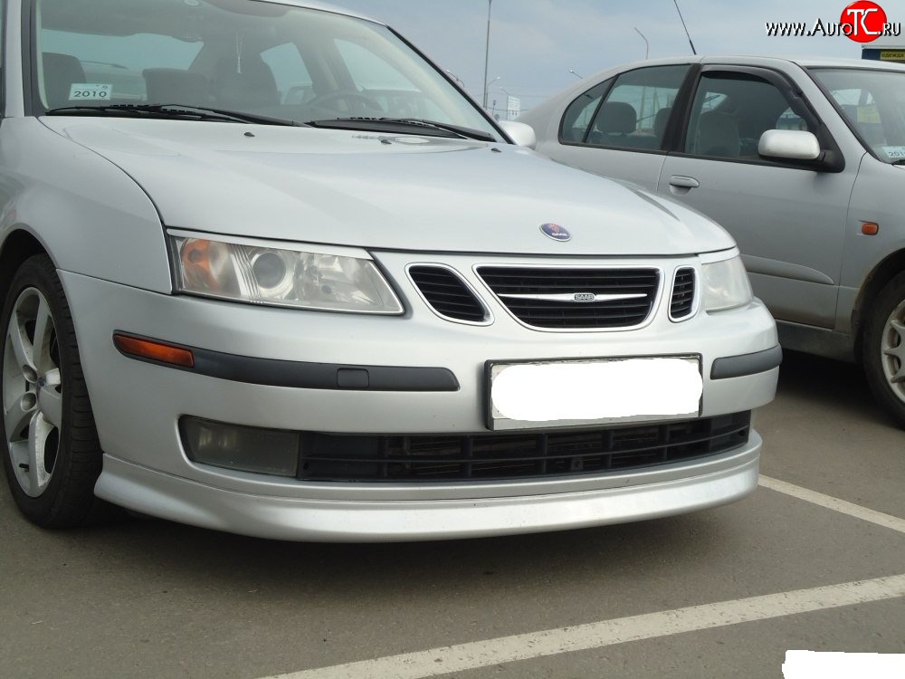 7 299 р. Накладка Sport на передний бампер SAAB 9-3 YS3F универсал дорестайлинг (2003-2007)  с доставкой в г. Кемерово