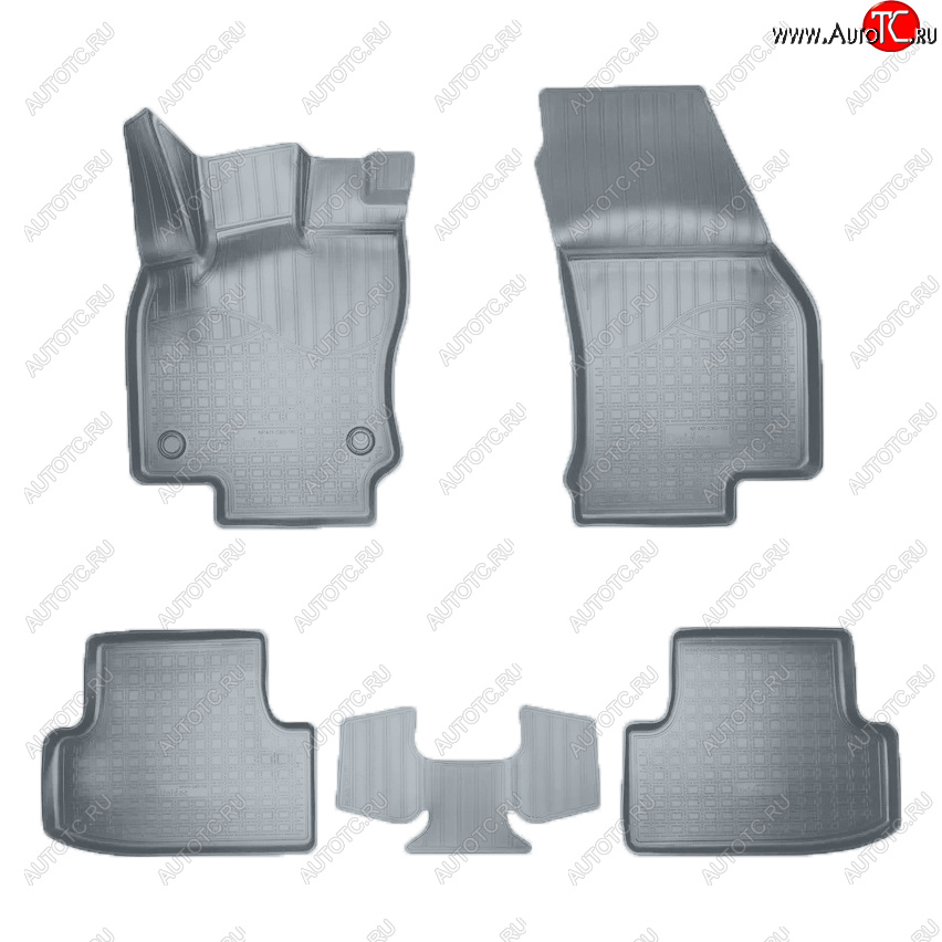 3 089 р. Коврики салона Norplast  Seat Ateca  5FP (2016-2025) (Цвет: серый)  с доставкой в г. Кемерово