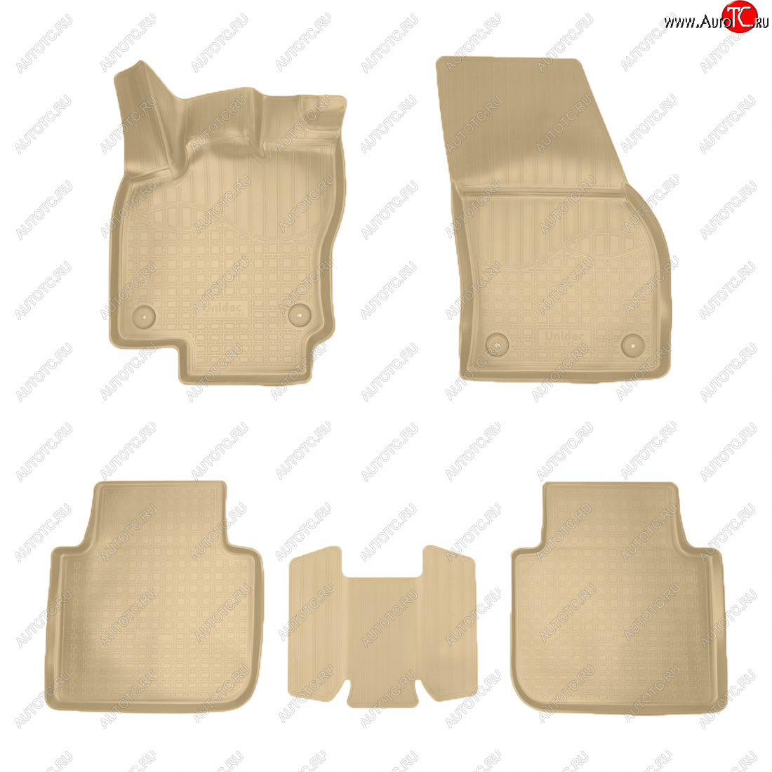 2 899 р. Коврики салона Norplast Unidec  Seat Tarraco  KN2 (2018-2025) (бежевые)  с доставкой в г. Кемерово